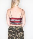 Sequin Flag Crop Top by Bear Dance