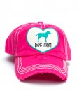 Hot Pink Dog Mom Baseball Cap by Kbethos