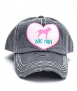 Black Dog Mom Baseball Cap by Kbethos