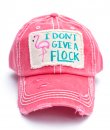 Hot Pink Flamingo Don't Give A Flock Cap by Kbethos