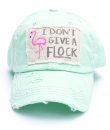 Mint Flamingo Don't Give A Flock Cap by Kbethos