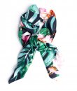 Black Floral Print Bow Scrunchie by Ellas