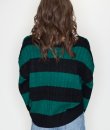 Striped Cable Knit Sweater by Double Zero