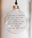 Jail Friendship See-Through Glass Holiday Ornament
