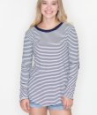 Striped Elbow Patch Top by Cherish