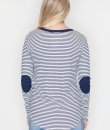 Striped Elbow Patch Top by Cherish