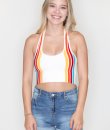 Rainbow Stripe Halter Top by Timing
