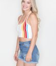 Rainbow Stripe Halter Top by Timing