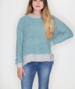 Two Tone Popcorn Sweater by Listicle