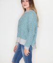 Two Tone Popcorn Sweater by Listicle