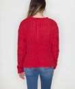 Red Cable Knit Sweater by Love Tree