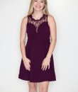 Scalloped Lace Contrast Dress by She and Sky