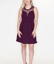 Scalloped Lace Contrast Dress by She and Sky