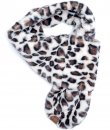 Beige Leopard Print Scarf by C.C.