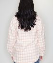 Houndstooth Brushed Shacket by La Miel