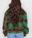 Fuzzy Mohair-Like Plaid Jacket by HYFVE