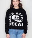 Death Before Decaf Sweater by Pyknic