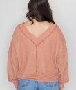 V-Neck Waffle Knit Top by La Miel