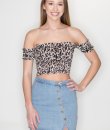 Leopard Print Crop Top by Timing