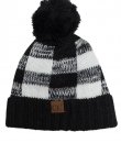 Buffalo Check Beanie with Pom Pom by C.C