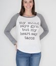 Heart Says Tacos Raglan Tee by Triumph