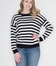 Black And White Stripe Top by Cherish