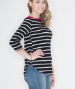 Contrast Stripe Top by Cherish