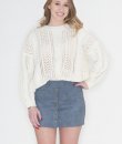 Ivory Cable-Knit Sweater by POL
