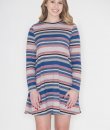 Striped Elbow Patch Dress by Cherish