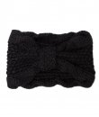Black Bow Knit Headband