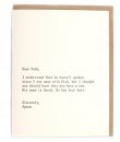 Dear Fork Card by Sapling Press