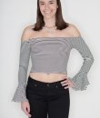 Striped Bell Sleeve Top by Wild Honey