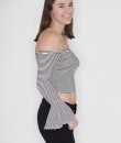 Striped Bell Sleeve Top by Wild Honey