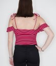 Striped Ribbed Bodysuit by Honey Punch