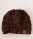 Brown CC Knit Beanie