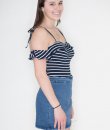 Navy Striped Bodysuit by Cherish