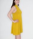 Gold Mock Neck Swing Dress by Cherish