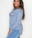 Stonewashed Thermal Top by She and Sky