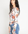 Floral Mesh Top by La Miel