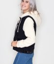 Denim and Fleece Contrast Jacket by Love Tree