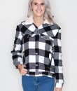 Faux Fur Plaid Jacket by Love Tree