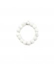 White Beaded Ring by Crystal Avenue