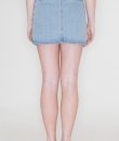 High Waisted Button Down Denim Skirt by Honey Belle