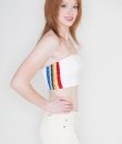 Rainbow Striped Tube Top by Honey Punch