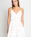Cherry Print Tiered Mini Dress by HYFVE
