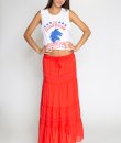 High Waist Tiered Maxi Skirt by HYFVE