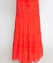 High Waist Tiered Maxi Skirt by HYFVE