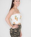 Pineapple Print Tube Top by Wild Honey