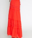 High Waist Tiered Maxi Skirt by HYFVE
