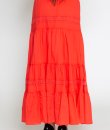 High Waist Tiered Maxi Skirt by HYFVE